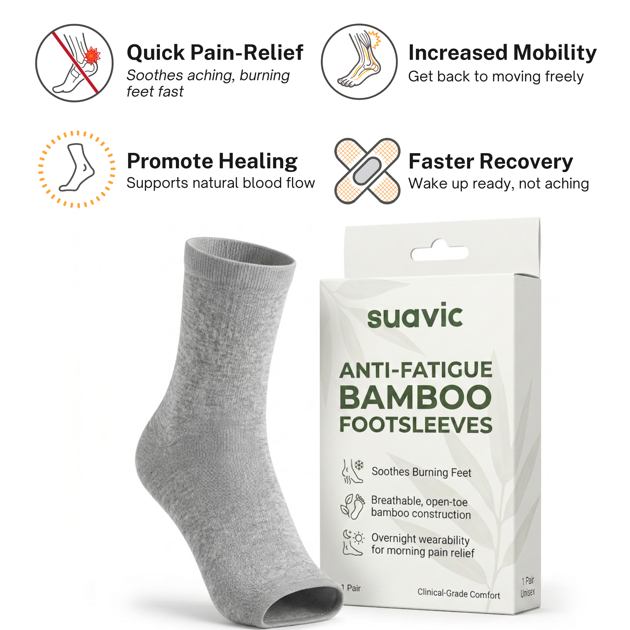Anti-Fatigue Bamboo Footsleeves